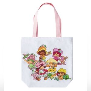 STRAWBERRY SHORTCAKE FRIENDS BERRY CUTE 14" x 14" COTTON CANVAS FABRIC TOTE BAG